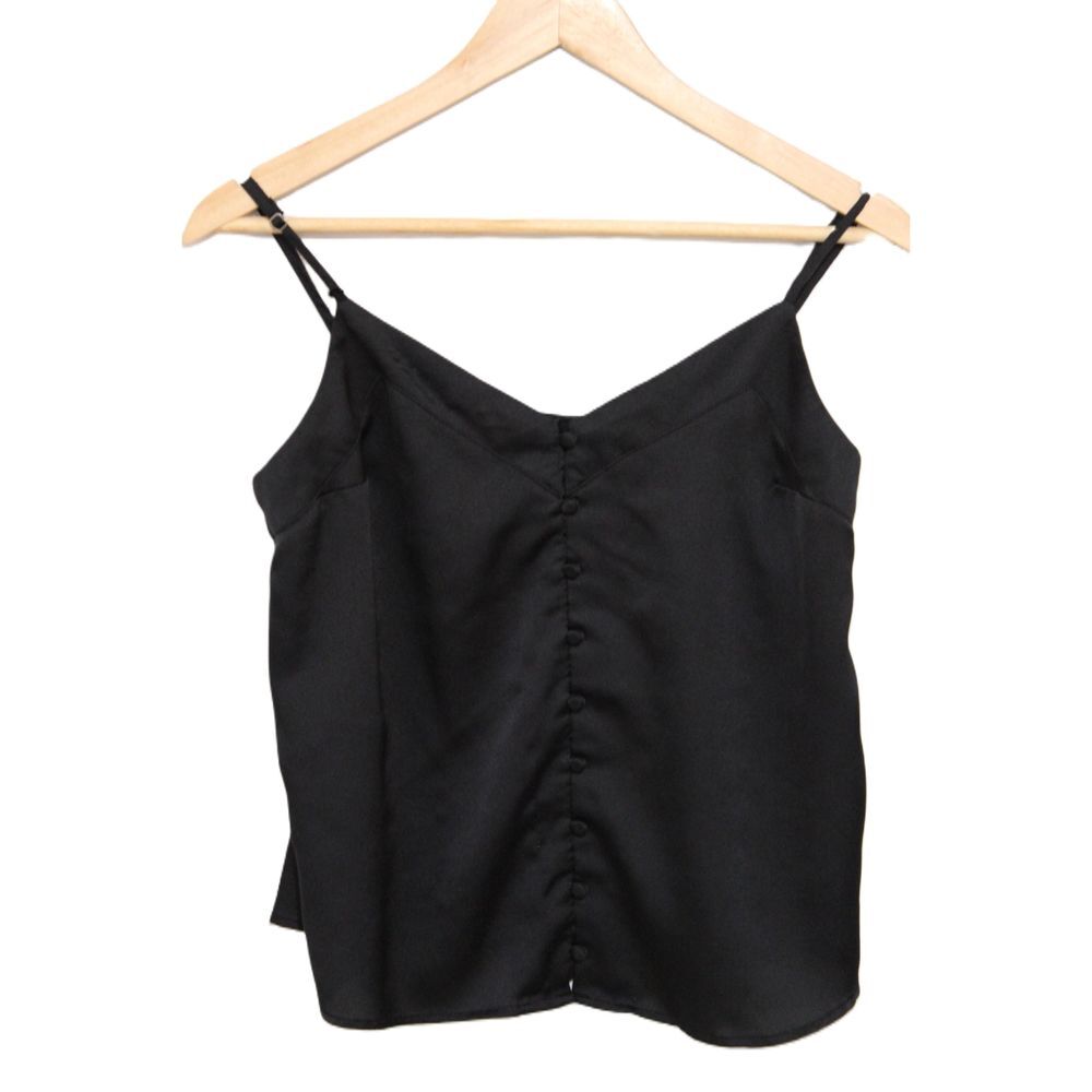 Womens Abercrombie & Fitch Black Spaghetti Straps Camisole Tank Top Size Small S